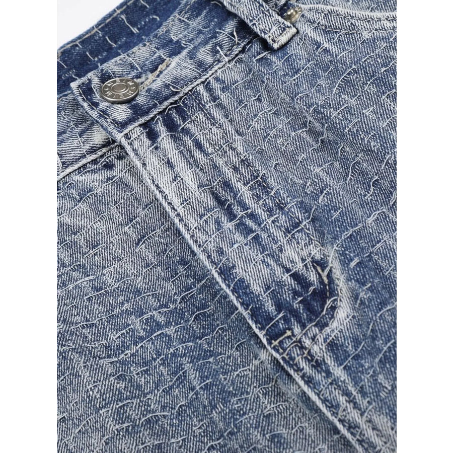 Men’s Wide Leg Denim Capris Apparel and Accessories