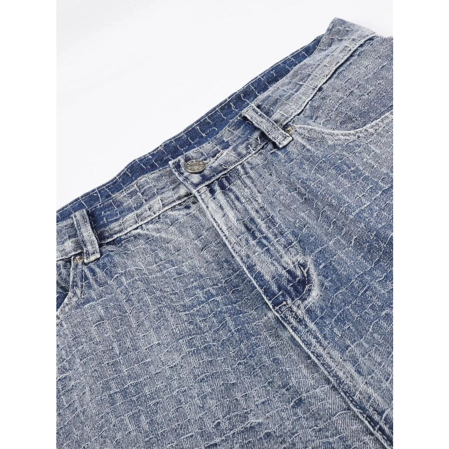 Men’s Wide Leg Denim Capris Apparel and Accessories