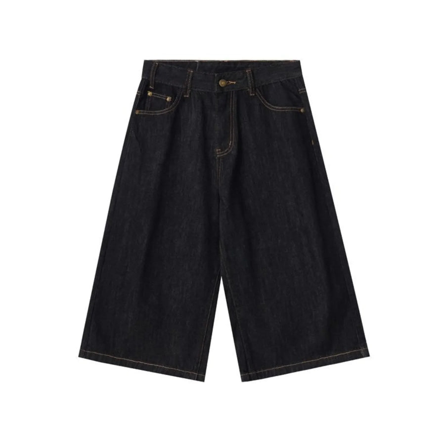 Men’s Wide Leg Denim Shorts Apparel and Accessories