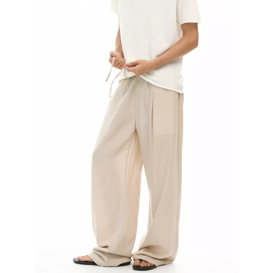 Men’s Wide-Leg Drawstring Casual Pants Apparel and Accessories