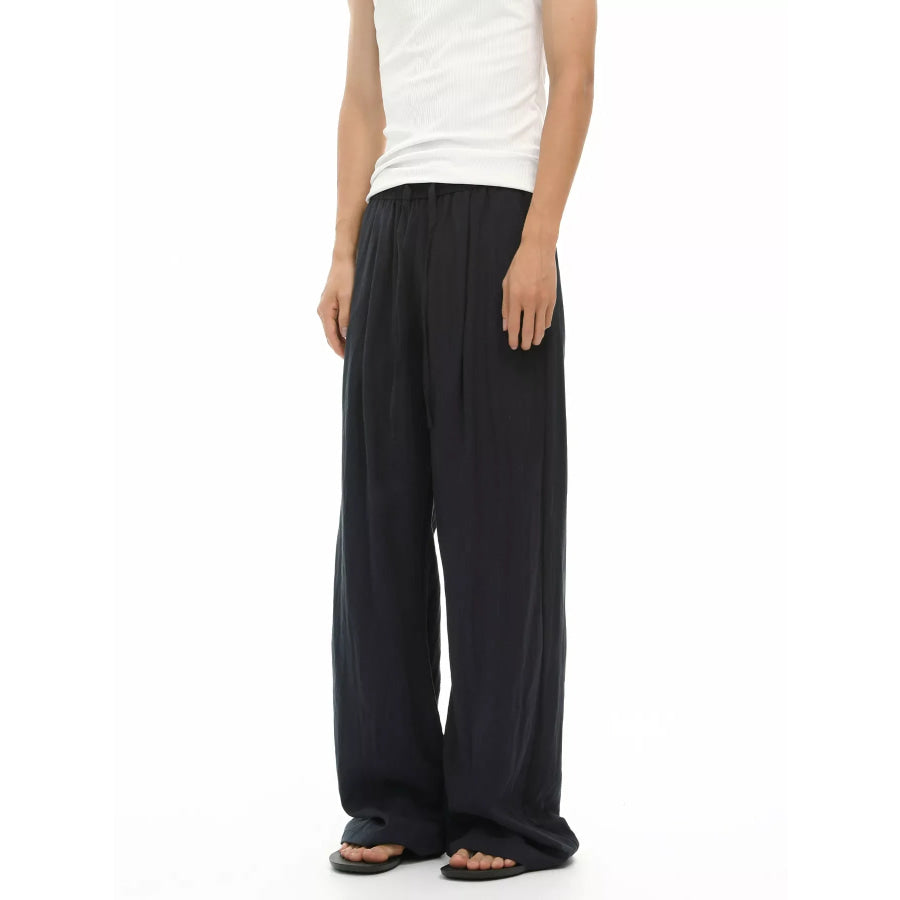 Men’s Wide-Leg Drawstring Casual Pants Apparel and Accessories