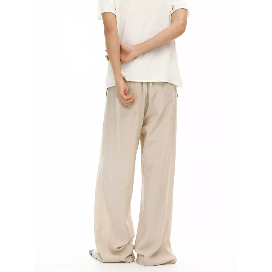 Men’s Wide-Leg Drawstring Casual Pants Apparel and Accessories