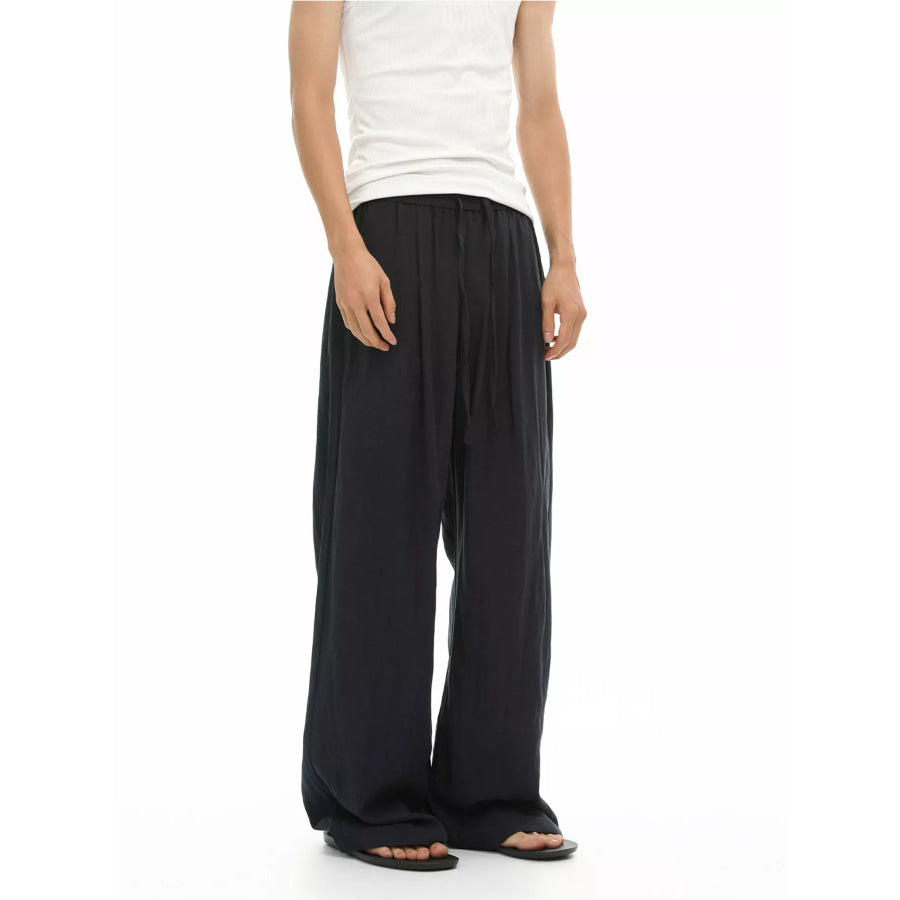 Men’s Wide-Leg Drawstring Casual Pants Apparel and Accessories