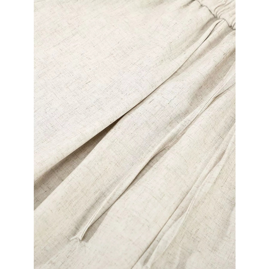 Men’s Wide-Leg Drawstring Casual Pants Apparel and Accessories