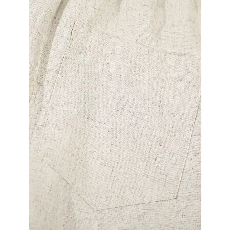 Men’s Wide-Leg Drawstring Casual Pants Apparel and Accessories