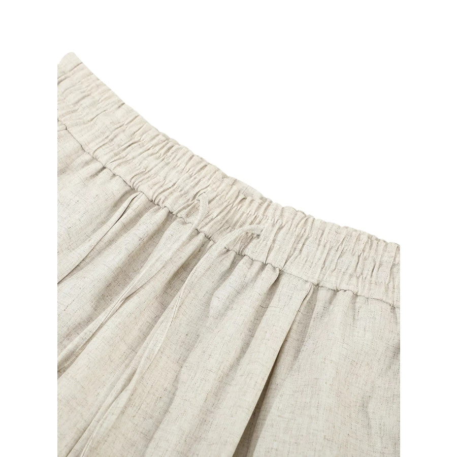 Men’s Wide-Leg Drawstring Casual Pants Apparel and Accessories