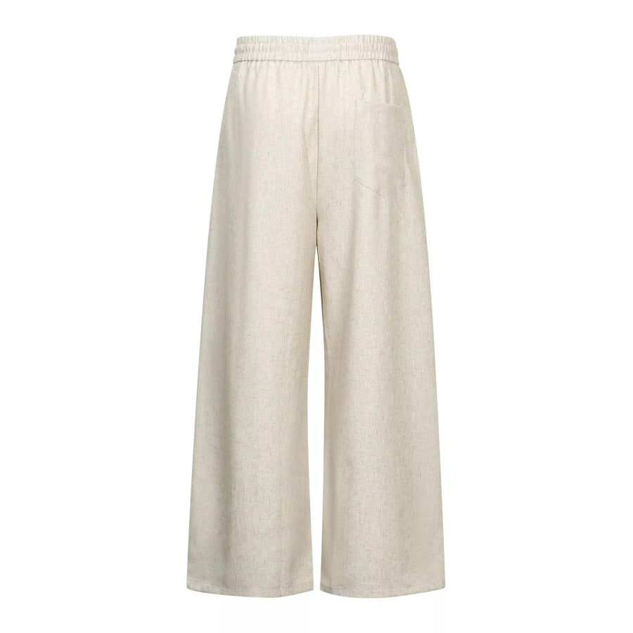 Men’s Wide-Leg Drawstring Casual Pants Apparel and Accessories