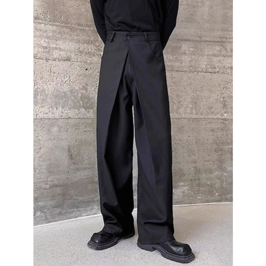 Men’s Wide Leg Dress Pants Black / M Apparel and Accessories