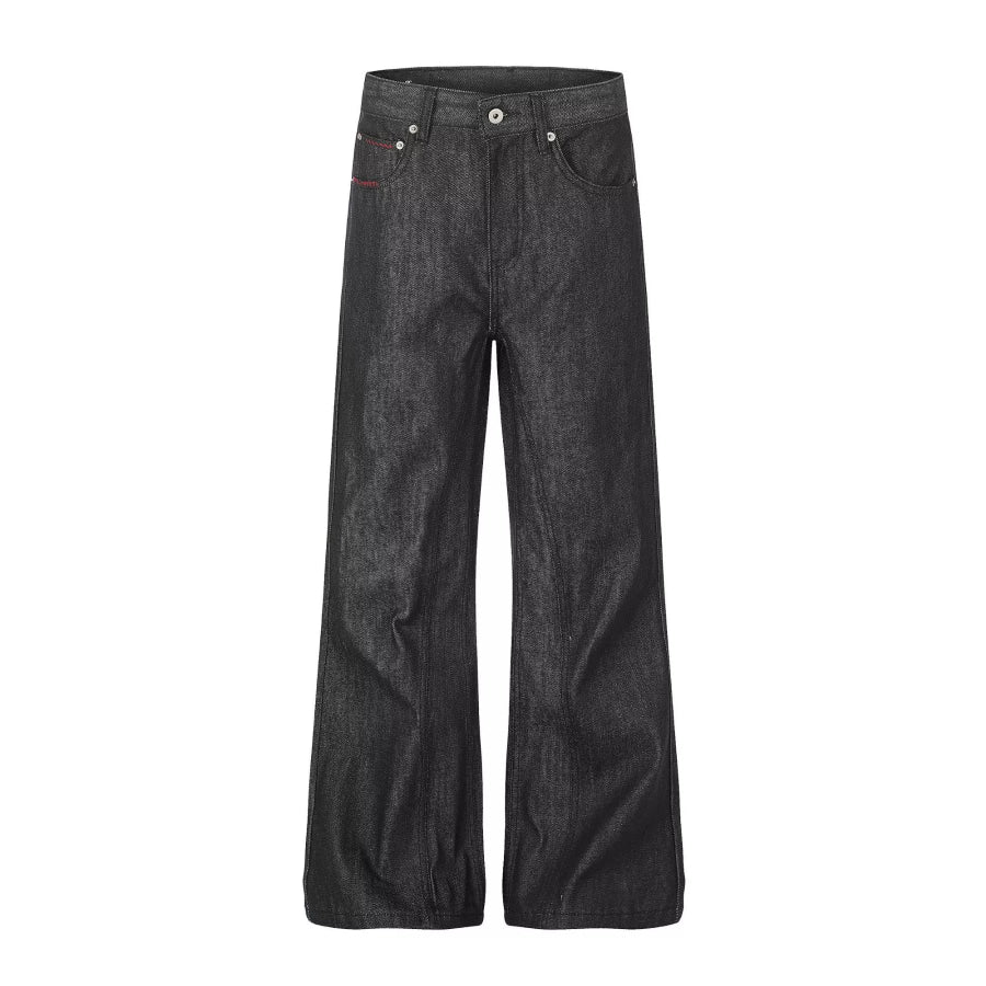 Men’s Wide-Leg Flare Jeans Black / S Apparel and Accessories