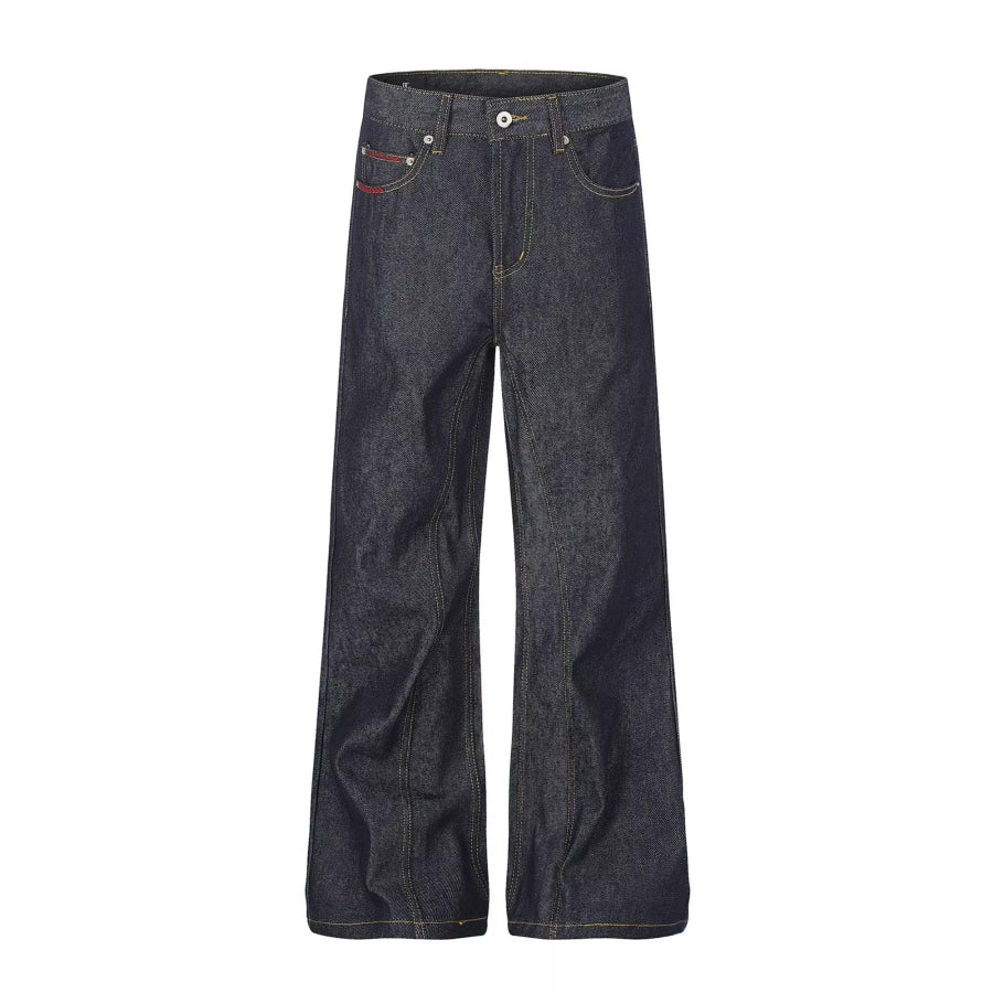 Men’s Wide-Leg Flare Jeans Dark Navy / S Apparel and Accessories