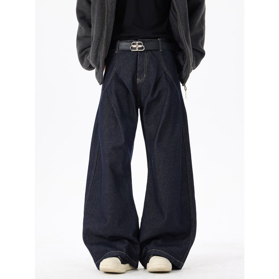 Men’s Wide Leg Jeans Black / S Apparel and Accessories