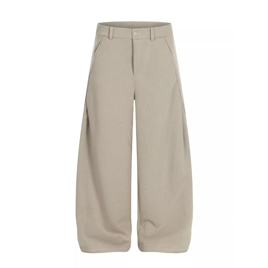 Men’s Wide Leg Pant with Pockets Apricot / S Apparel and Accessories