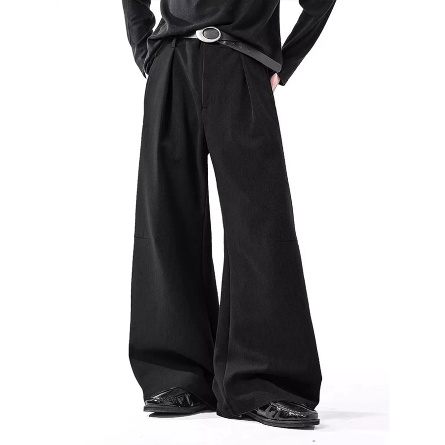 Men’s Wide Leg Pants Black / S Apparel and Accessories