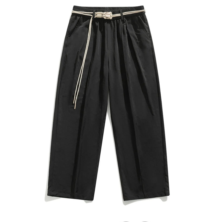 Men’s Wide Leg Pants Black / S Apparel and Accessories