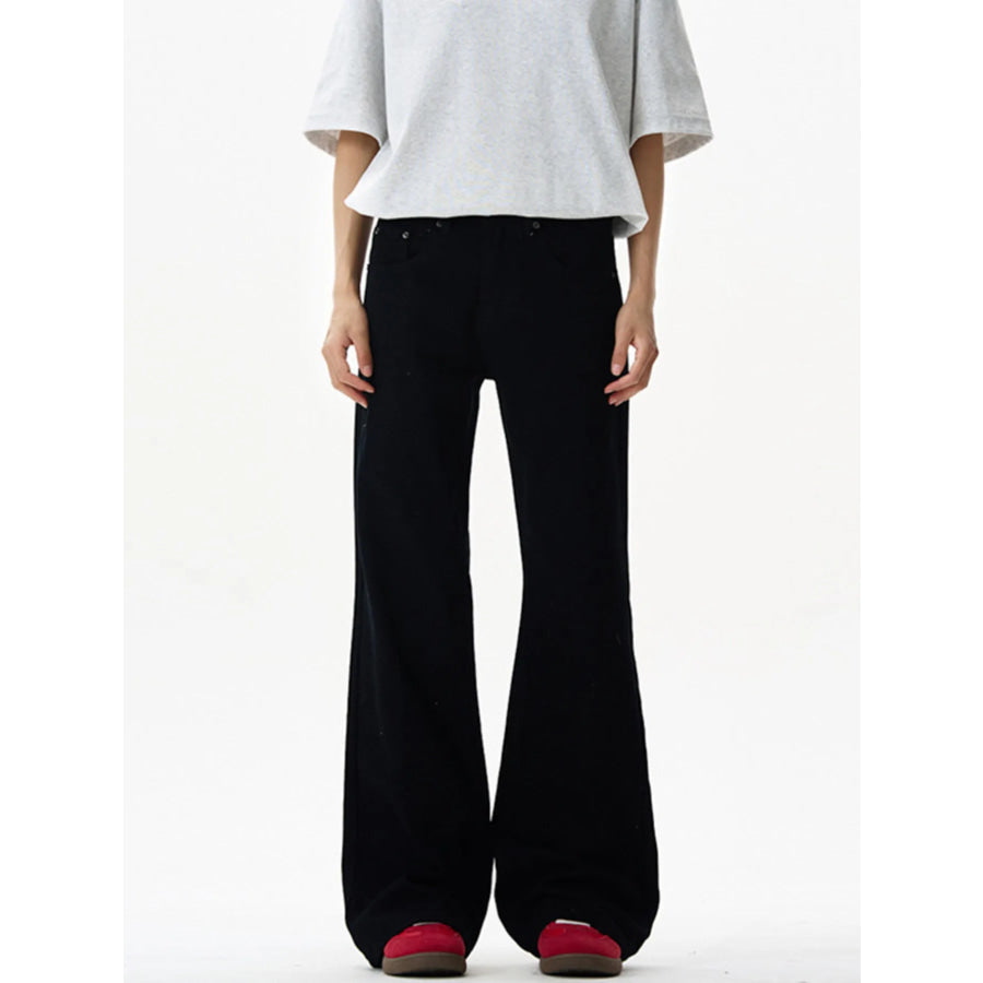 Men’s Wide Leg Pants Black / S Apparel and Accessories