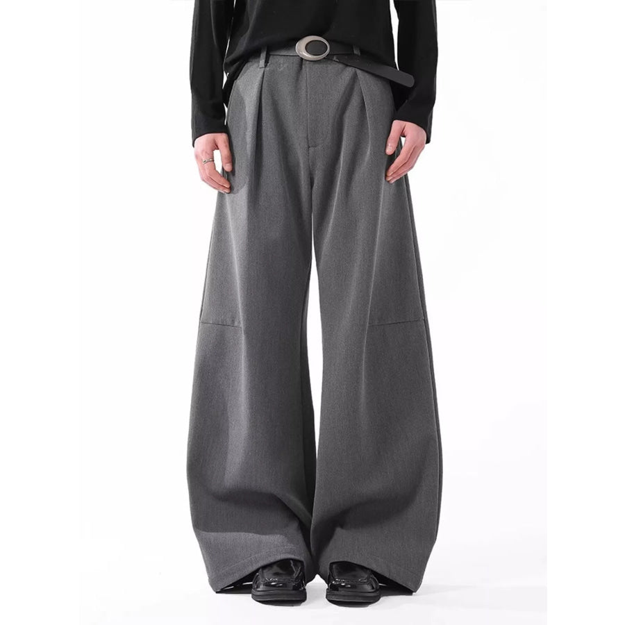 Men’s Wide Leg Pants Dark Gray / S Apparel and Accessories