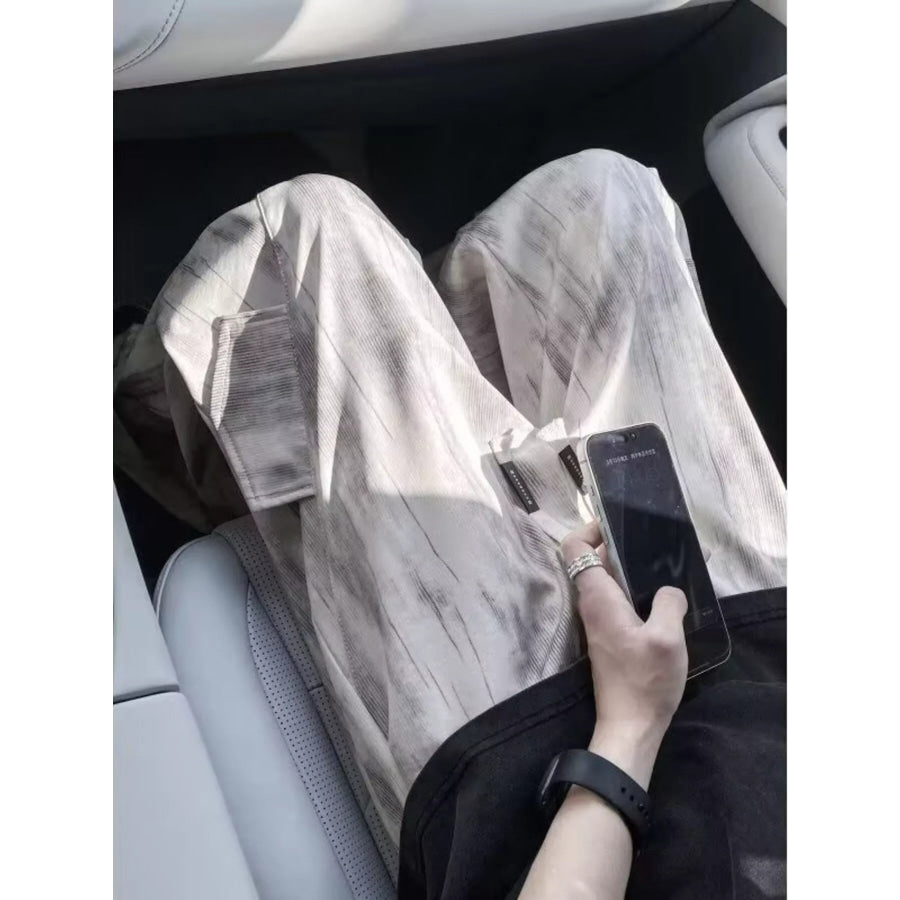 Men’s Wide-Leg Pants with Drawstring Apparel and Accessories