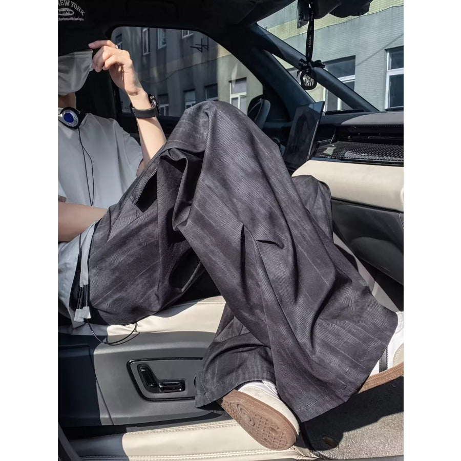 Men’s Wide-Leg Pants with Drawstring Apparel and Accessories