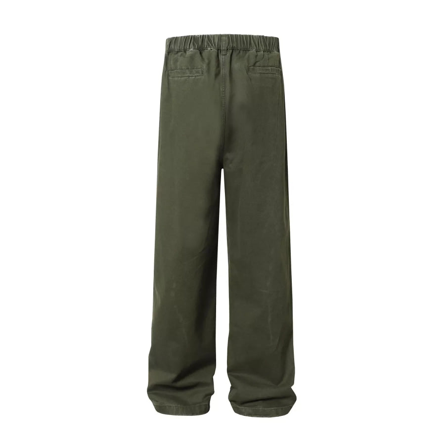 Men’s Wide Leg Pants with Elastic Waistband Apparel and Accessories