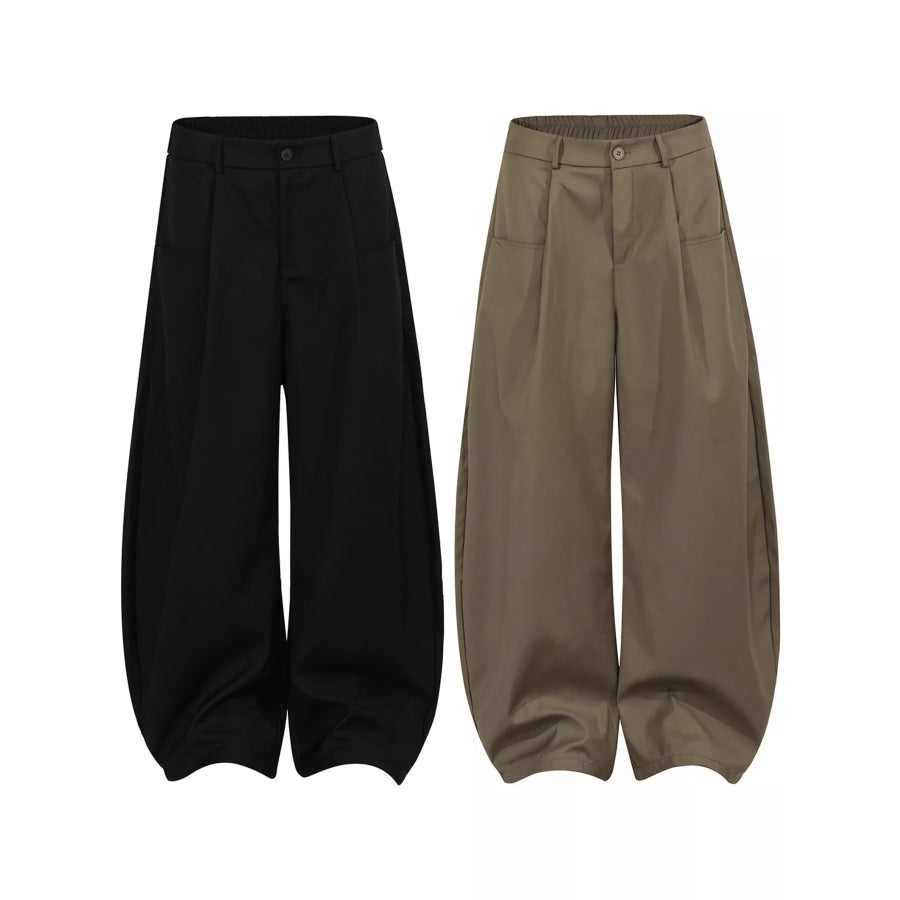 Men’s Wide Leg Pants with Pleated Front Apparel and Accessories