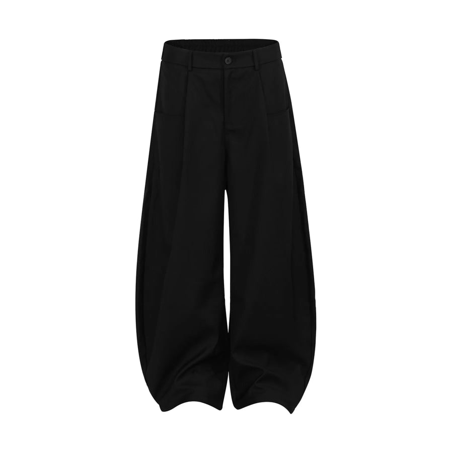 Men’s Wide Leg Pants with Pleated Front Black / S Apparel and Accessories