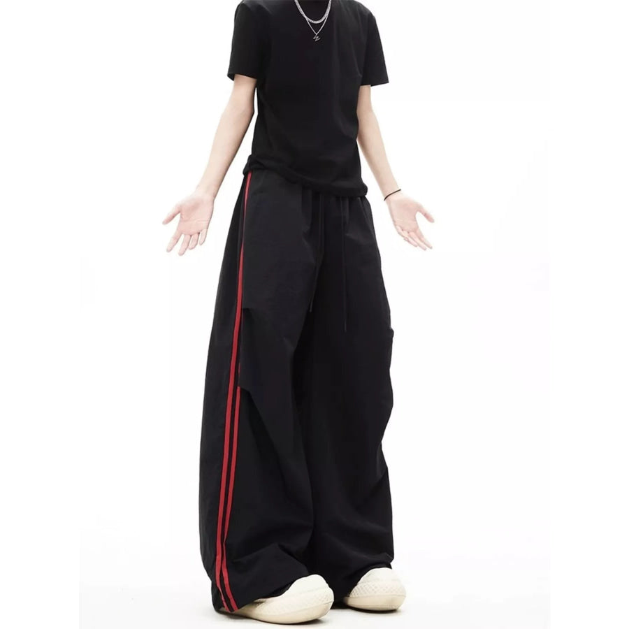 Men’s Wide-Leg Pants with Side Stripes Apparel and Accessories