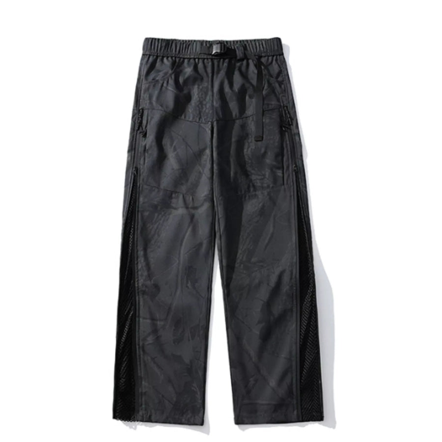 Men’s Wide Leg Pants with Zipper Dark Gray / M Apparel and Accessories