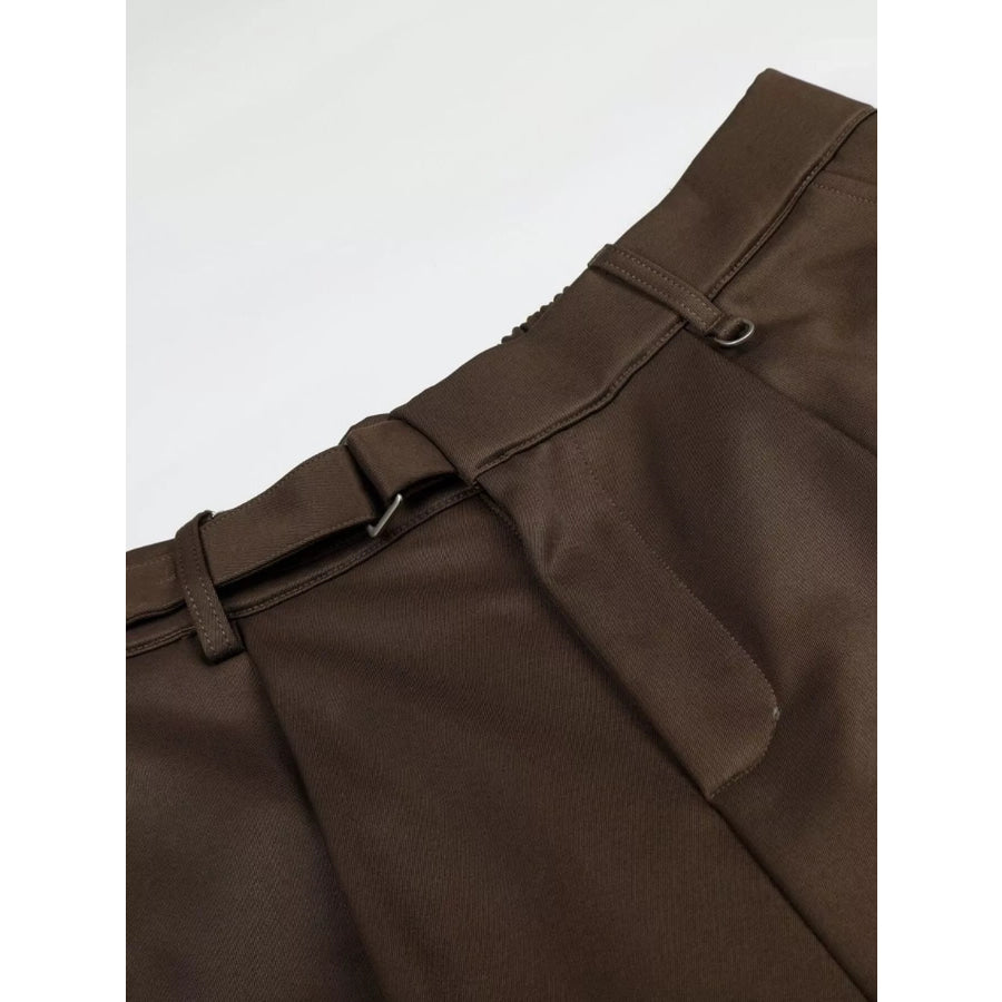 Men’s Wide Leg Pleated Capris Apparel and Accessories