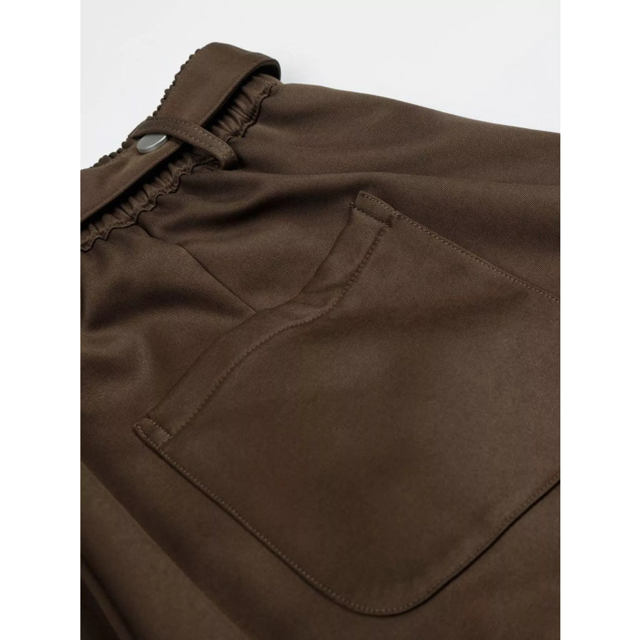 Men’s Wide Leg Pleated Capris Apparel and Accessories