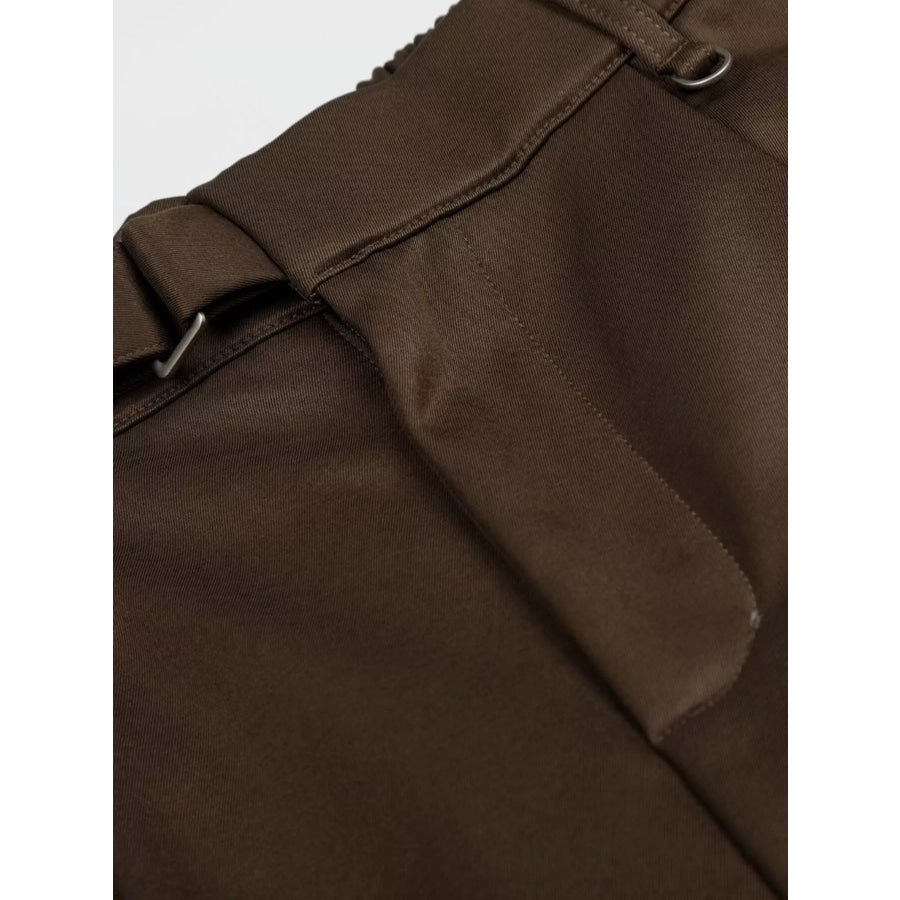 Men’s Wide Leg Pleated Capris Apparel and Accessories
