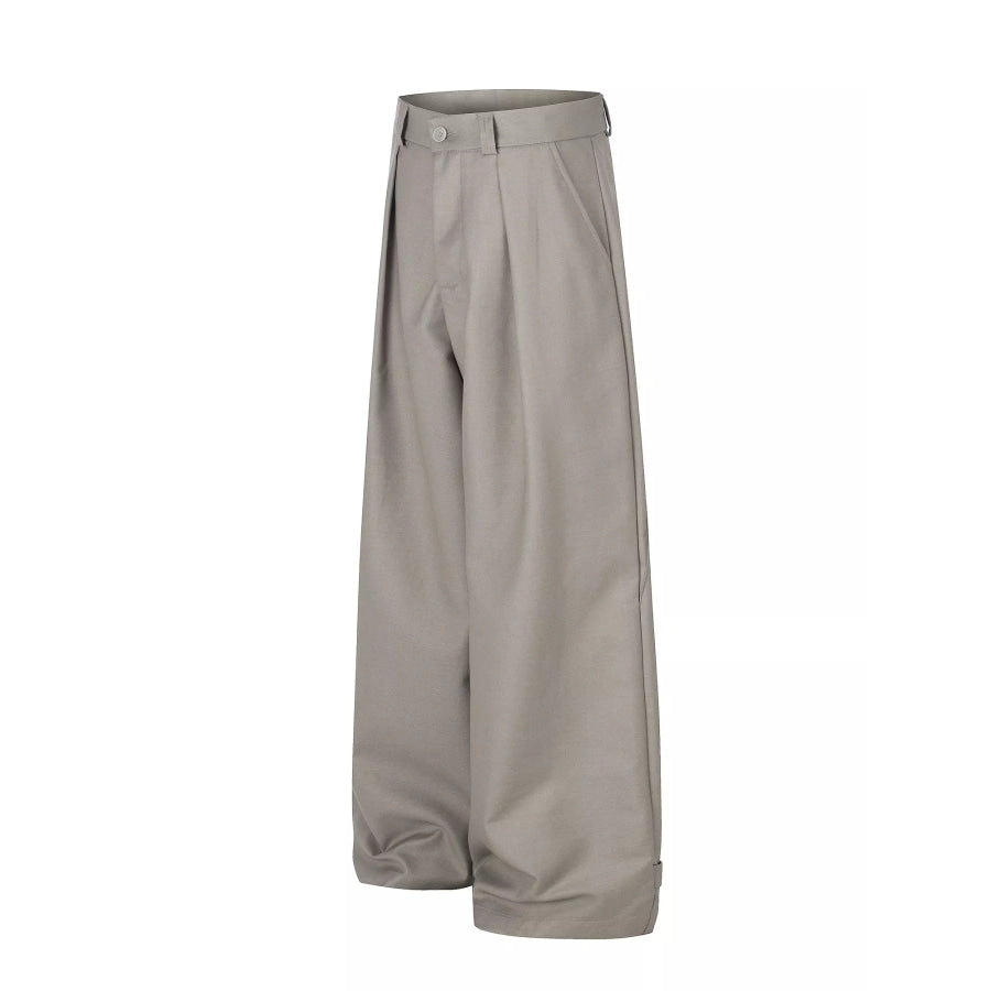 Men’s Wide Leg Pleated Casual Pants Apparel and Accessories