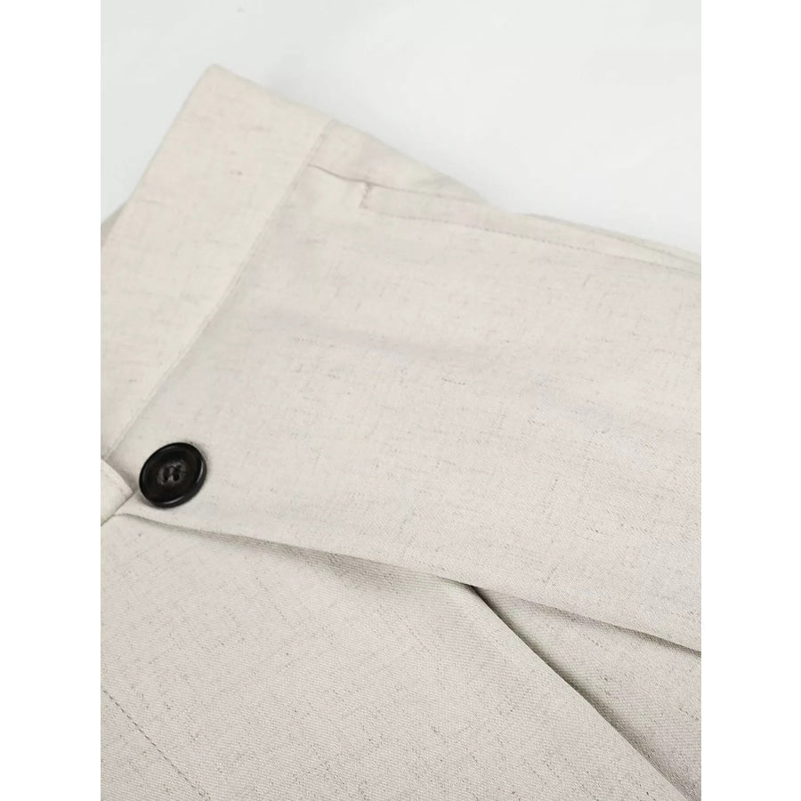 Men’s Wide-Leg Pleated Casual Pants Apparel and Accessories