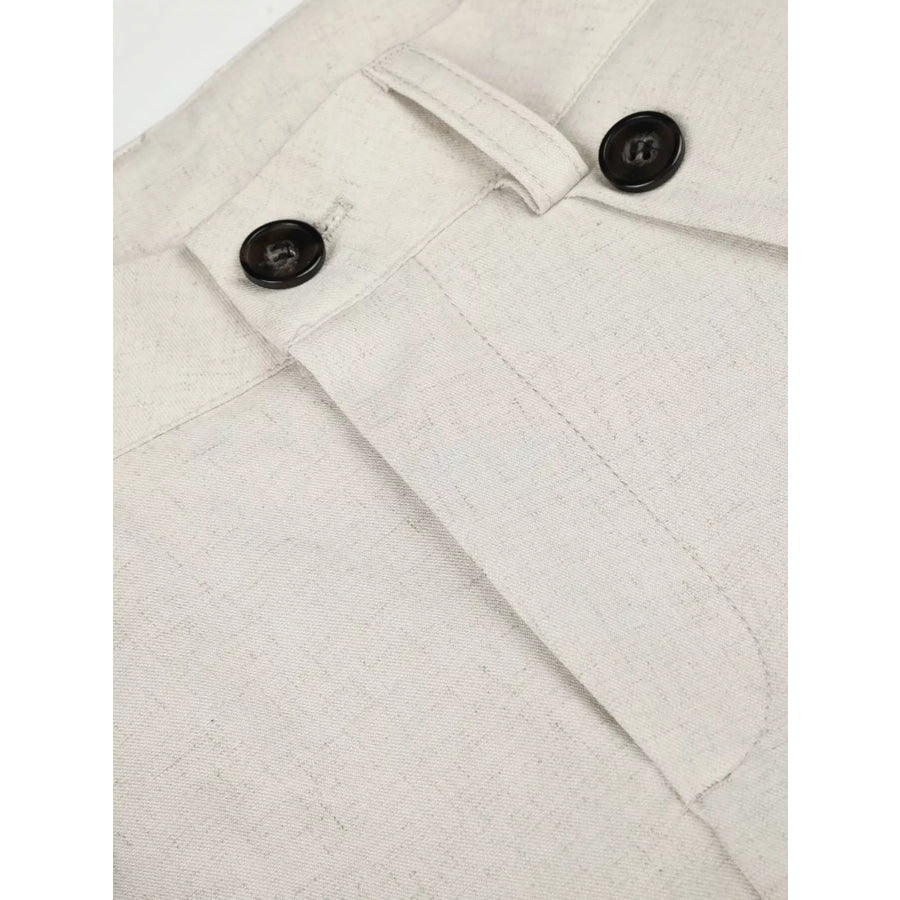 Men’s Wide-Leg Pleated Casual Pants Apparel and Accessories