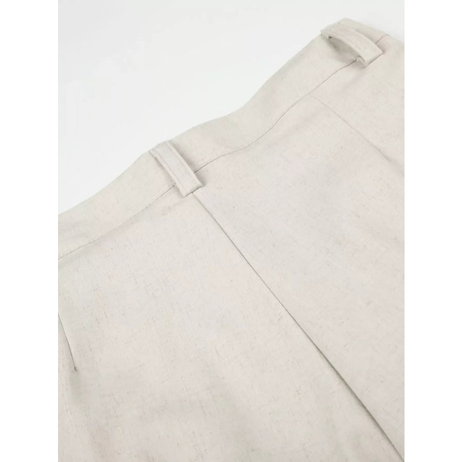 Men’s Wide-Leg Pleated Casual Pants Apparel and Accessories