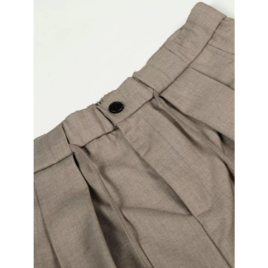 Men’s Wide Leg Pleated Pants Apparel and Accessories