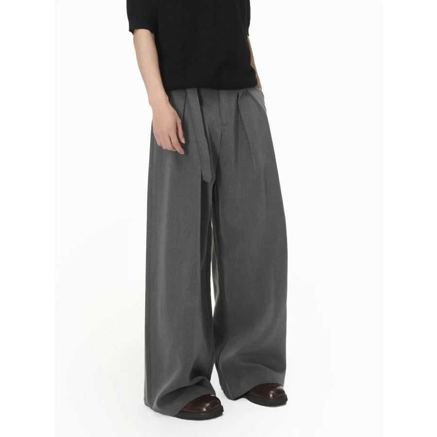 Men’s Wide Leg Pleated Pants Apparel and Accessories