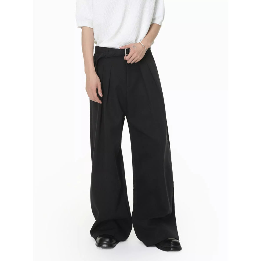 Men’s Wide Leg Pleated Pants Apparel and Accessories