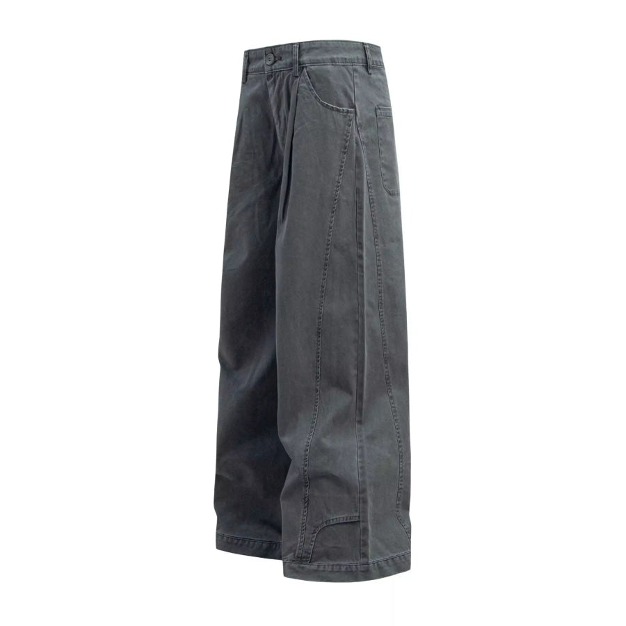 Men’s Wide Leg Pleated Pants Apparel and Accessories