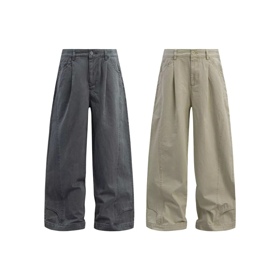 Men’s Wide Leg Pleated Pants Apparel and Accessories