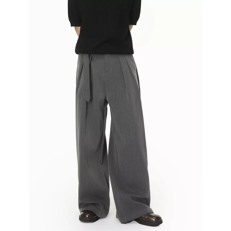 Men’s Wide Leg Pleated Pants Apparel and Accessories