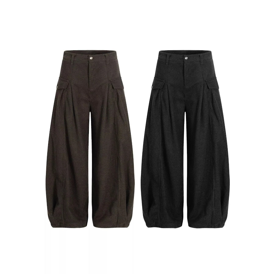 Men’s Wide Leg Pleated Pants Apparel and Accessories