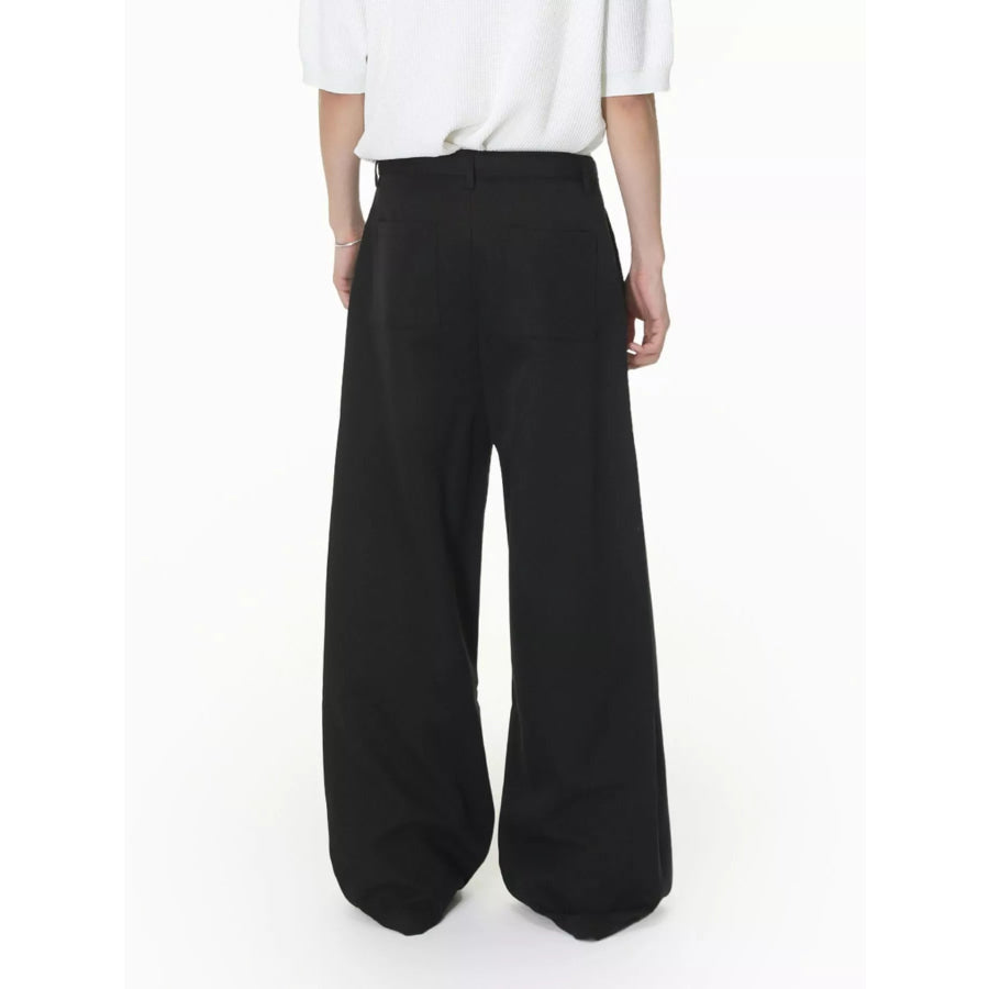 Men’s Wide Leg Pleated Pants Apparel and Accessories