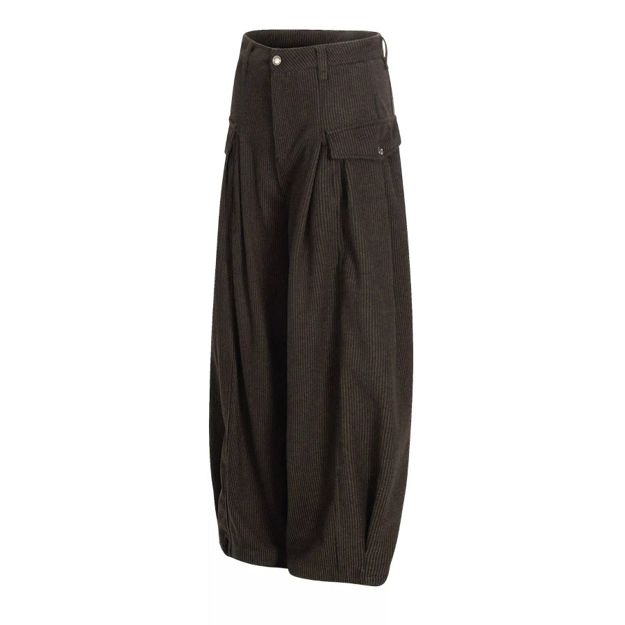 Men’s Wide Leg Pleated Pants Apparel and Accessories