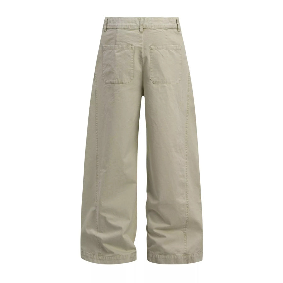 Men’s Wide Leg Pleated Pants Apparel and Accessories