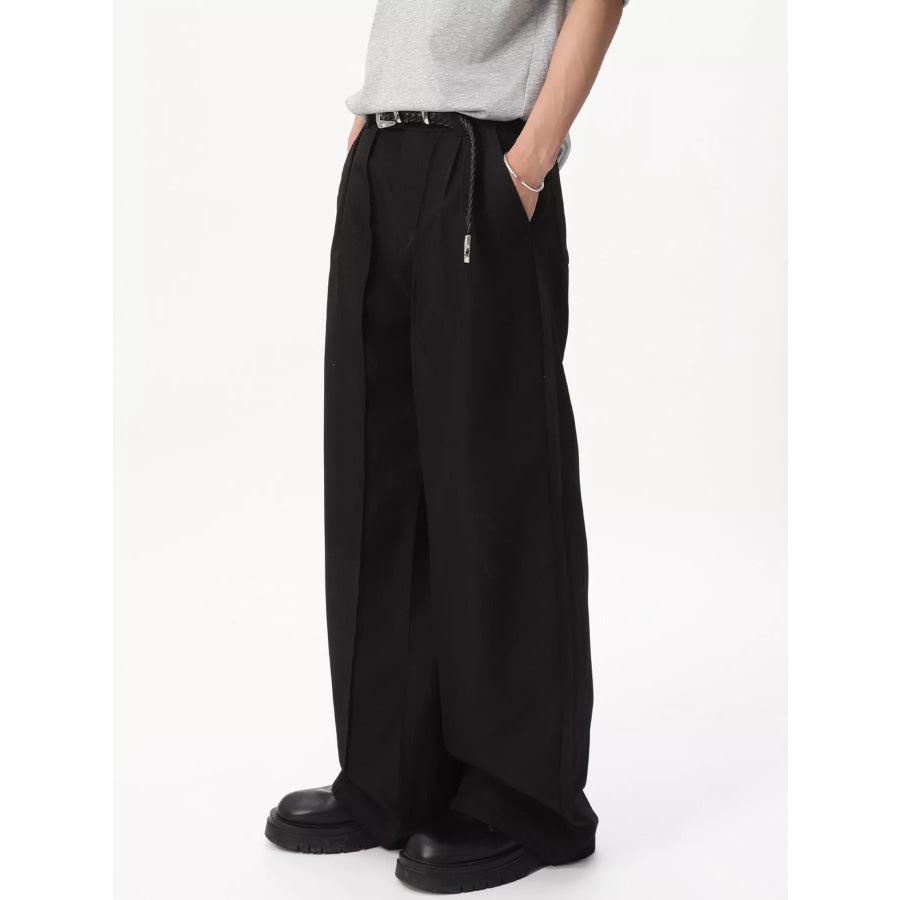Men’s Wide-Leg Pleated Pants