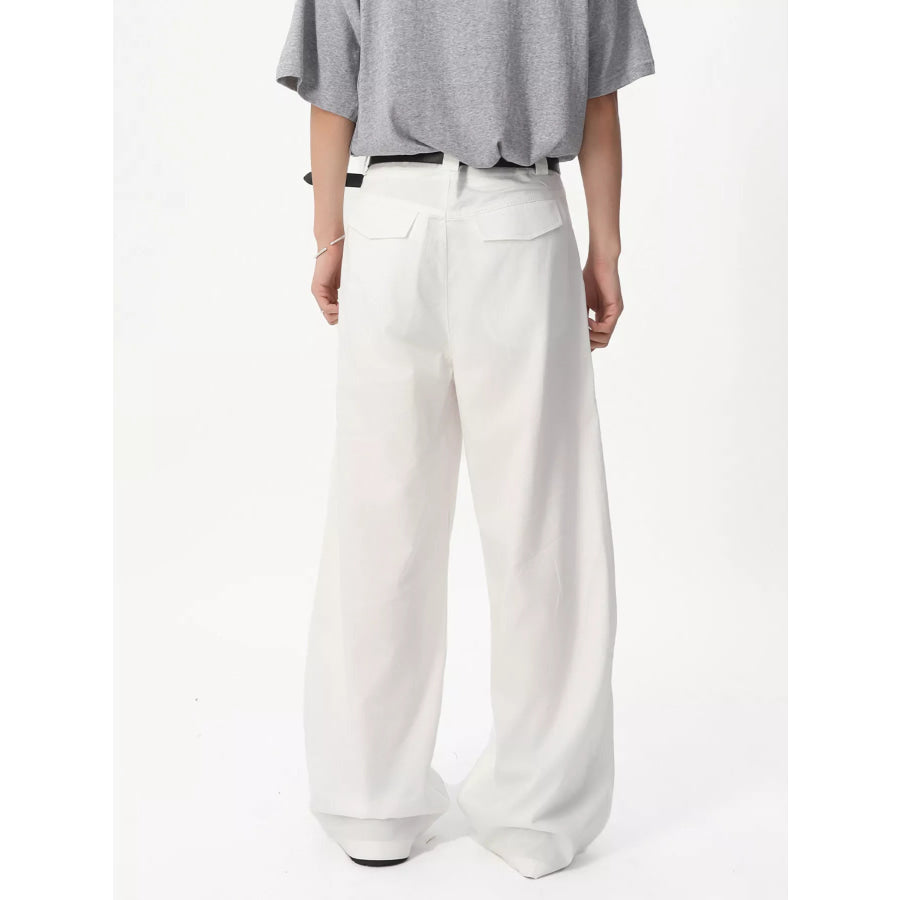 Men’s Wide Leg Pleated Pants