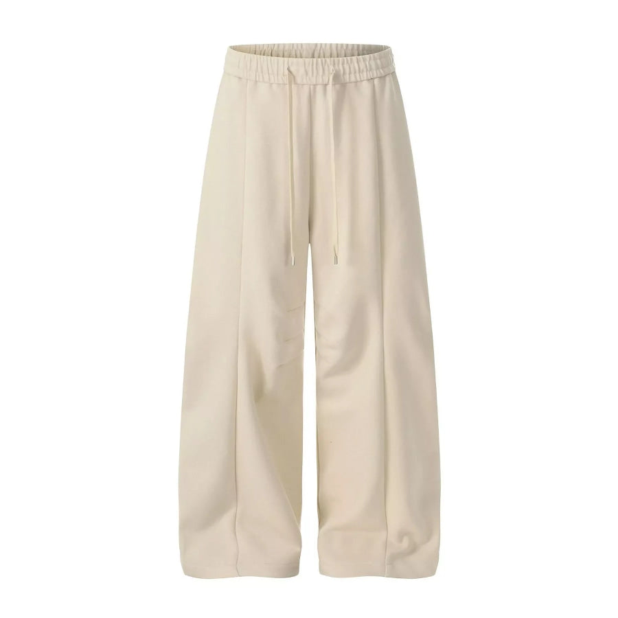 Men’s Wide-Leg Streetwear Sweatpants Apricot / S Apparel and Accessories