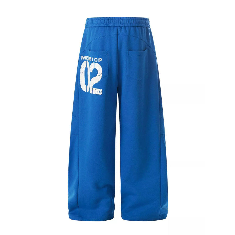 Men’s Wide-Leg Streetwear Sweatpants Blue / S Apparel and Accessories