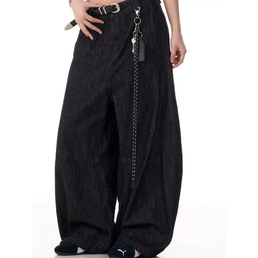 Men’s Wide Leg Wash Jeans Apparel and Accessories