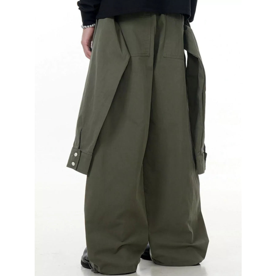 Men’s Wide-Legged Casual Pants Apparel and Accessories